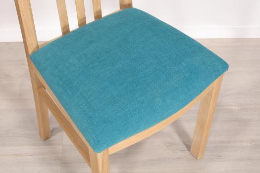 Silla de roble macizo Contemporánea Asiento Apollo Turquesa Clément