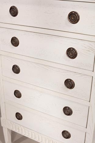 Cómoda de 5 cajones de estilo Directoire Roble Yvan