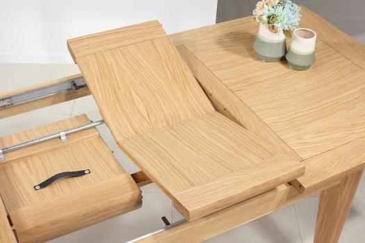 Mesa rectangular Loïc de roble macizo 
