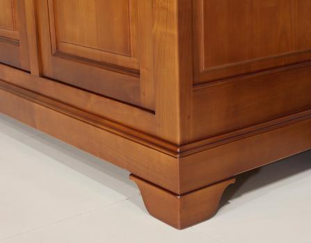 Armario de 4 puertas de madera maciza de cerezo de estilo Louis Philippe Annaïs