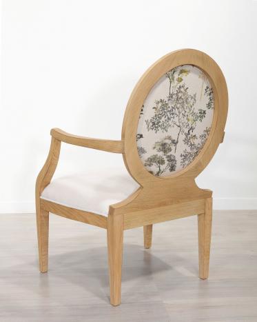 Sillón Julien de roble macizo de estilo Louis Philippe