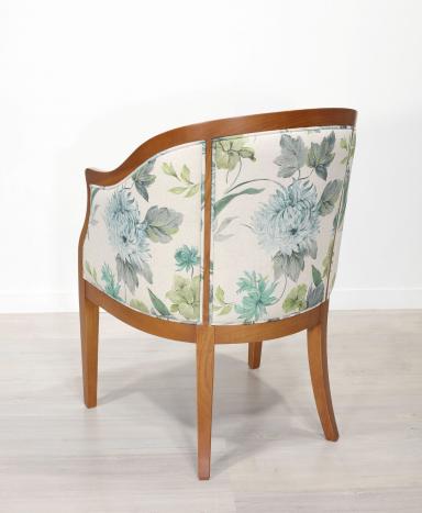 Sillón Gisèle de Fresno macizo de estilo Louis Philippe