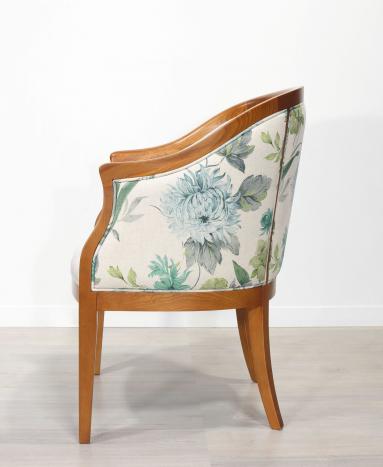 Sillón Gisèle de Fresno macizo de estilo Louis Philippe