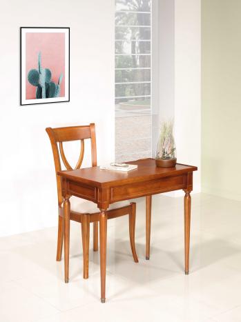 Mesa de escritorio Rose en madera de cerezo de estilo Luis XVI