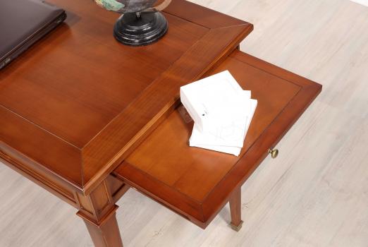 Escritorio Céline de 2 cajones de madera de cerezo estilo Directoire