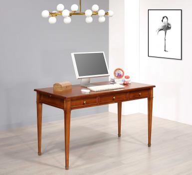 Escritorio Iris de 3 cajones en madera de cerezo de estilo Directoire