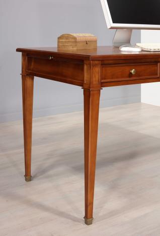 Escritorio Iris de 3 cajones en madera de cerezo de estilo Directoire
