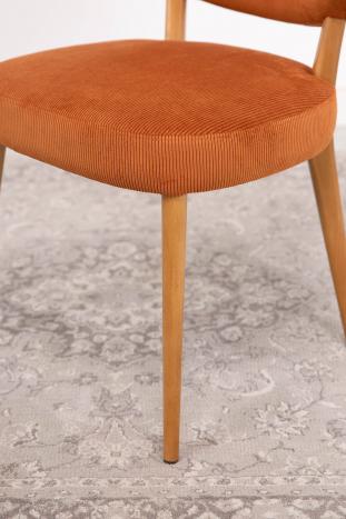 Silla o sillón Agathe de fresno macizo Tejido de pana Butterfly 24