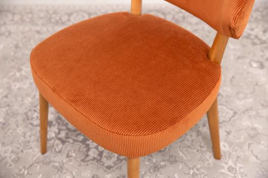 Silla o sillón Agathe de fresno macizo Tejido de pana Butterfly 24