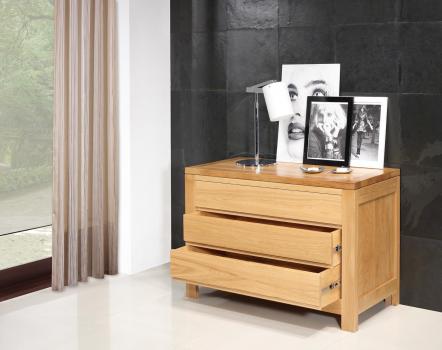 Solid Oak Contemporary style Chest of Drawers or Commode