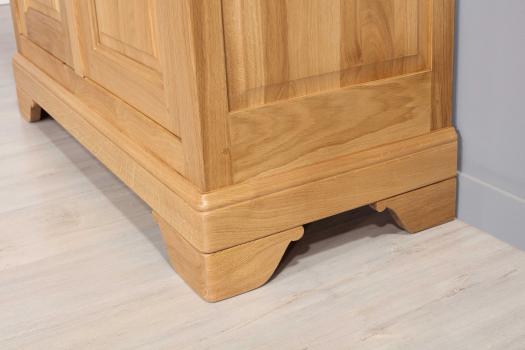 Biblioteca Antoine de 2 Puertas en Roble Macizo – Estilo Luis Felipe, Ancho 110 cm