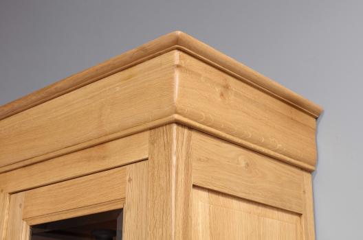 Biblioteca Antoine de 2 Puertas en Roble Macizo – Estilo Luis Felipe, Ancho 110 cm