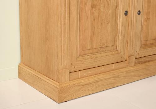 🪵 Aparador Isaac – Roble Macizo, Estilo Directorio, 2 Puertas y 2 Cajones (110 cm de ancho)