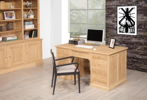 Escritorio ministro Léon de roble de estilo Louis Philippe 