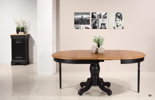 Anna Solid Oak Louis Philippe style Round extending table