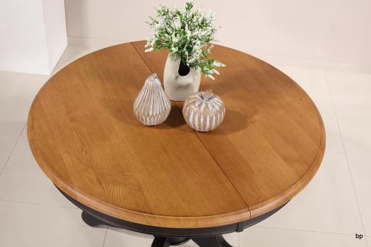 Anna Solid Oak Louis Philippe style Round extending table