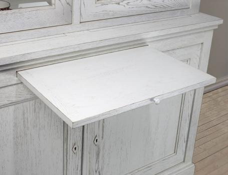 Armario vitrina Gabriel de 2 cuerpos con 2 puertas fabricado en madera de Roble macizo estilo Louis Philippe