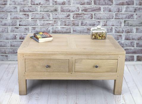 Solid Oak Contemporary style Rectangular Coffee Table