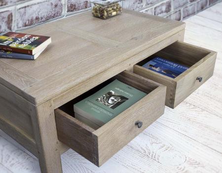 Solid Oak Contemporary style Rectangular Coffee Table