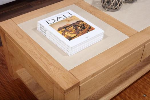 Mesa de centro con cubierta de cerámica fabricada en madera de Roble macizo estilo Contemporáneo 