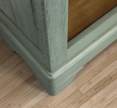 Estantería librería Thiago fabricada en madera maciza de roble al estilo Louis Philippe