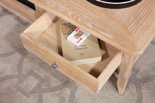 Mesa de centro Clemente fabricada en madera de roble  macizo al estilo Louis Philippe 