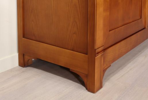 Maude 2-piece 2-door Directoire-style solid cherrywood cabinet