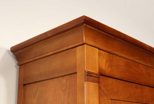 Maude 2-piece 2-door Directoire-style solid cherrywood cabinet