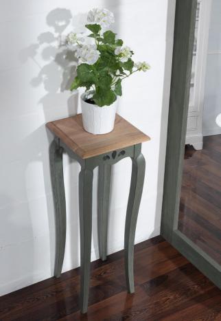 Pedestal fabricado en madera de roble macizo acabado roble Antik