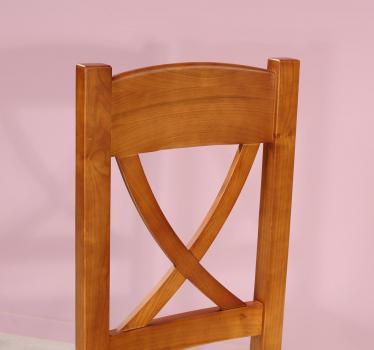 Silla Cecilia fabricada en madera de Cerezo macizo estilo rústico 