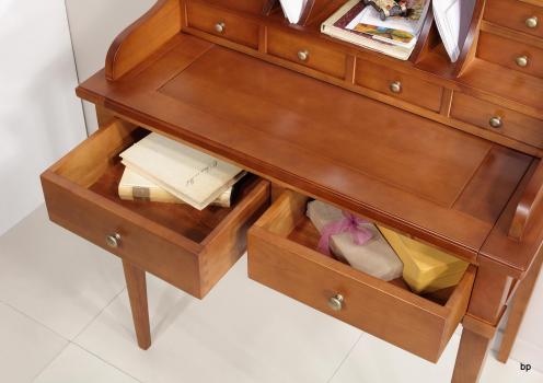 Secretaria estilo francés Anna fabricada en madera de cerezo macizo estilo Directorio