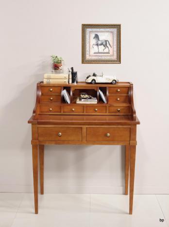 Secretaria estilo francés Anna fabricada en madera de cerezo macizo estilo Directorio