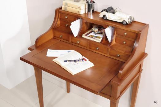Secretaria estilo francés Anna fabricada en madera de cerezo macizo estilo Directorio