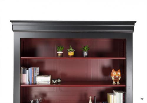 Estantería librería Emma fabricada en madera de cerezo macizo al estilo Louis Philippe