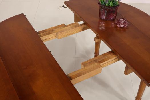 Mesa redonda Florencia de madera maciza de cerezo de estilo Louis Philippe diámetro 110 cm SOLO 1 DISPONIBLE