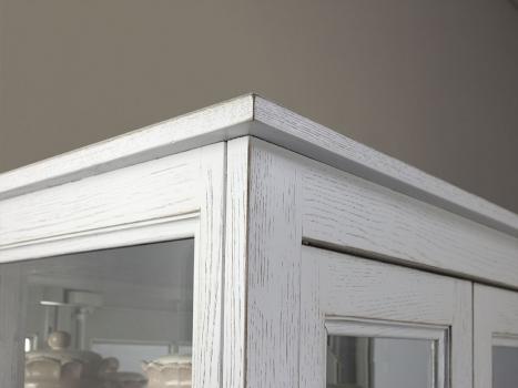 Armario vitrina Alex de 2 puertas fabricado en madera de Roble macizo al estilo Louis Philippe