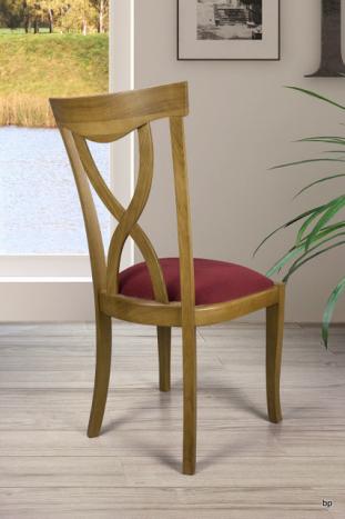 Silla Sebastián fabricada en madera de roble macizo estilo Louis Philippe
