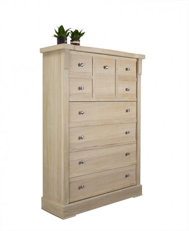 Mueble zapatero fabricado en madera de  Roble  al estilo Louis Philippe