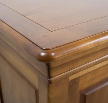 Mueble de TV 16/9 Aline fabricado en madera de Cerezo macizo al estilo Louis Philippe