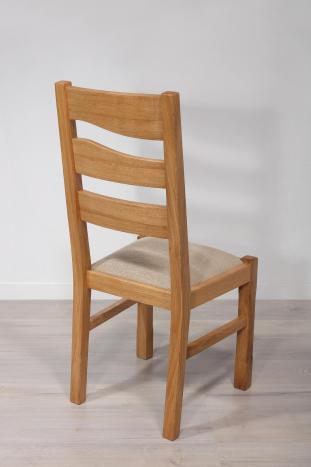 Silla Nestor fabricada en madera de Roble macizo acabado cepillado natural
