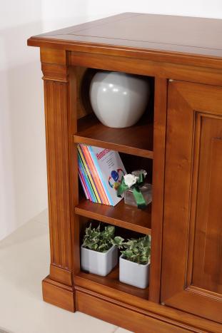 Mueble de TV Lucie en madera de cerezo estilo Directoire 