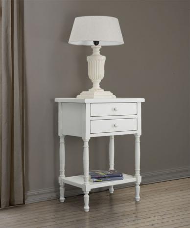 Mesa de noche Marie fabricada en madera de Cerezo macizo estilo Louis Philippe 