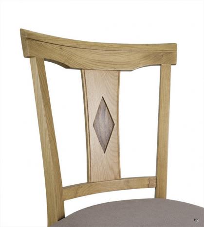 Silla Arthur fabricada en madera de  Roble macizo estilo Louis Philippe Asiento tela aldecco