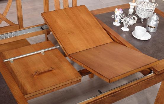 Aurore Solid Cherrywood Contemporary style Rectangular extending Table