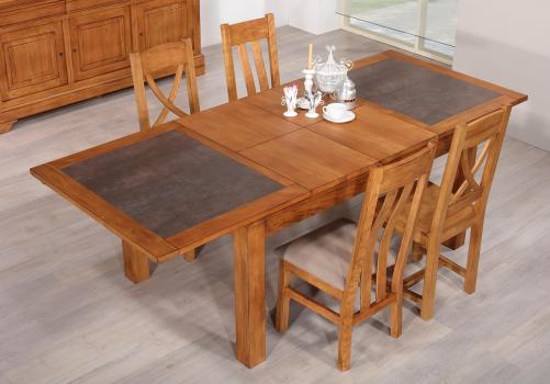 Aurore Solid Cherrywood Contemporary style Rectangular extending Table