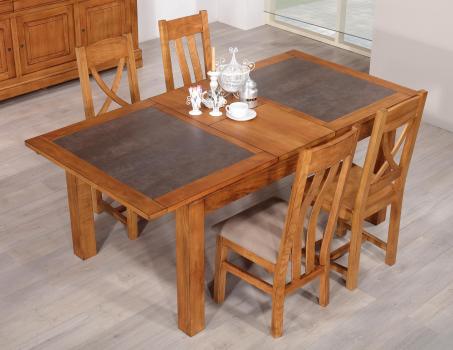 Aurore Solid Cherrywood Contemporary style Rectangular extending Table