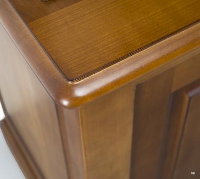 Biblioteca 2 cuerpos Adelina fabricada en madera de cerezo macizo estilo Louis Philippe ancho de 350cm
