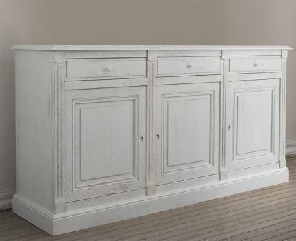 Aparador Valentin 3 puertas + 3 cajones, fabricado en madera de roble macizo al estilo Directorio 
