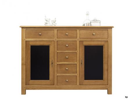 Aparador pequeño Maxime fabricado en madera de Roble macizo  estilo Rústico