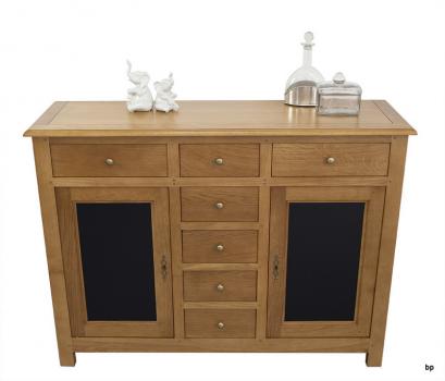 Aparador pequeño Maxime fabricado en madera de Roble macizo  estilo Rústico